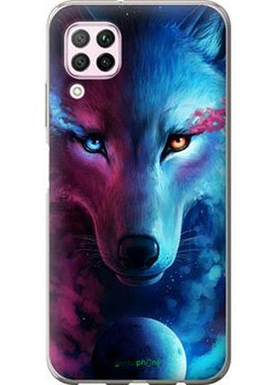 Чехол на huawei p40 lite арт-волк "3999t-1887-2448"