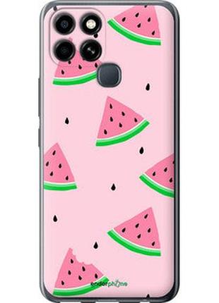 Чехол на infinix smart 6 розовый арбуз "4314u-2758-2448"