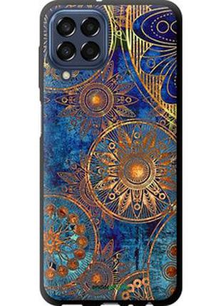 Чехол на samsung galaxy m33 m336b золотой узор "678b-2633-2448"