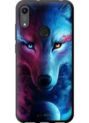 Чехол на huawei y6s арт-волк "3999b-1871-2448"