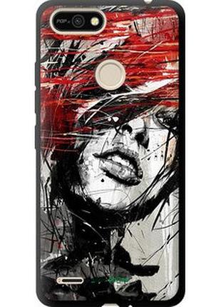 Чехол на tecno pop 2f b1f лицо девушки "1162b-2391-2448"