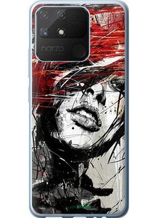 Чехол на realme narzo 50a лицо девушки "1162u-2514-2448"