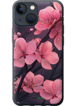 Чехол на iphone 13 mini пурпурная сакура "6075t-2373-2448"