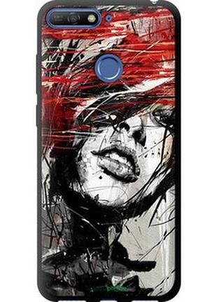 Чехол на huawei honor 7c лицо девушки "1162b-1411-2448"