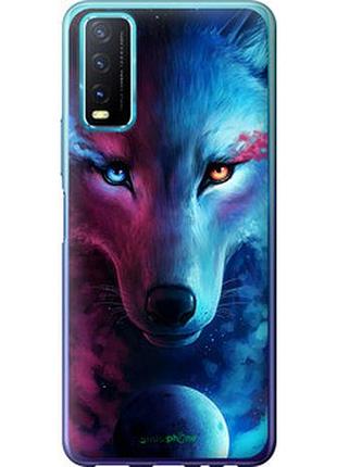 Чехол на vivo y20 арт-волк "3999t-2078-2448"