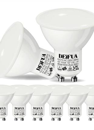 Світлодіодні лампи deifua gu10 теплого білого кольору 4 вт
