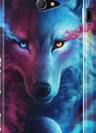 Чехол на sony xperia m2 d2305 арт-волк "3999m-60-2448"