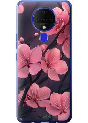 Чехол на tecno spark 6 ke7 пурпурная сакура "6075u-2418-2448"