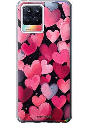 Чехол на realme 8 сердечки 4 "5662u-2303-2448"