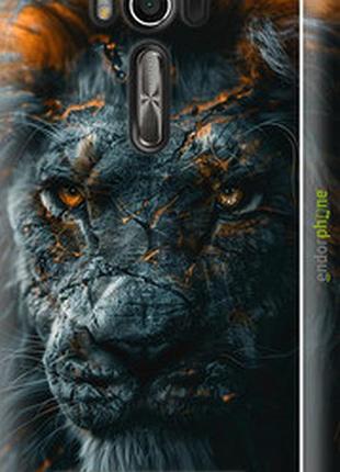 Чехол на asus zenfone 2 laser ze500kl пламенный лев "6153m-113-2448"