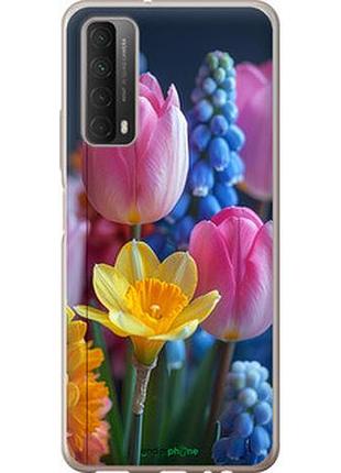Чехол на huawei p smart 2021 весенние цветы "6058u-2100-2448"
