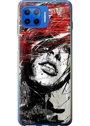 Чехол на motorola moto g plus лицо девушки "1162u-2202-2448"
