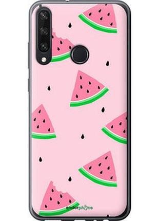Чехол на huawei y6p розовый арбуз "4314t-1952-2448"