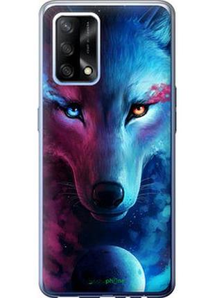 Чехол на oppo a74 арт-волк "3999u-2305-2448"