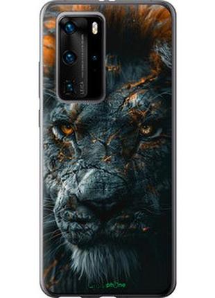 Чехол на huawei p40 pro пламенный лев "6153t-1839-2448"