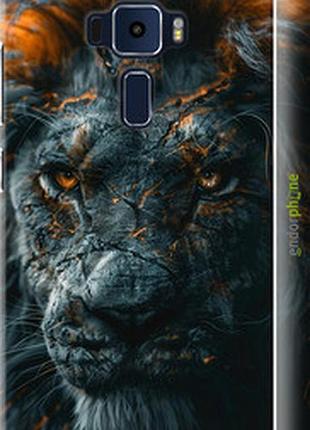 Чехол на asus zenfone 3 ze520kl пламенный лев "6153m-449-2448"