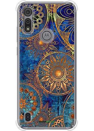 Чехол на motorola e6i золотой узор "678sp-2355-2448"