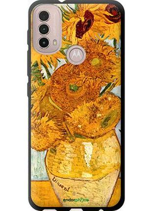 Чехол на motorola e40 винсент ван гог. подсолнухи "162b-2660-2448"