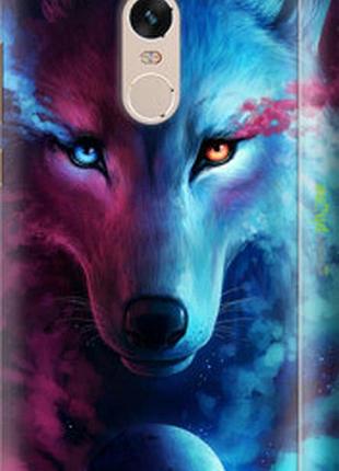Чехол на xiaomi redmi note 4 арт-волк "3999m-352-2448"