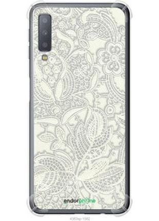 Чохол на samsung galaxy a7 (2018) a750f біле мереживо "4383sp-1582-2448"