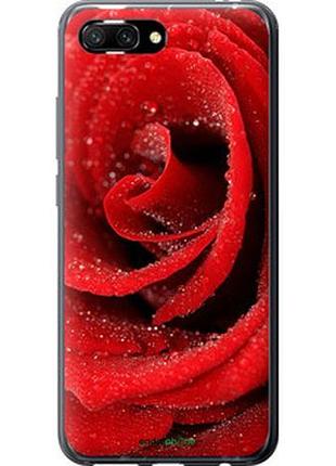 Чехол на huawei honor 10 красная роза "529u-1496-2448"