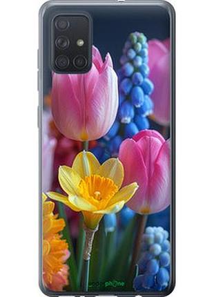 Чехол на samsung galaxy a71 2020 a715f весенние цветы "6058u-1826-2448"