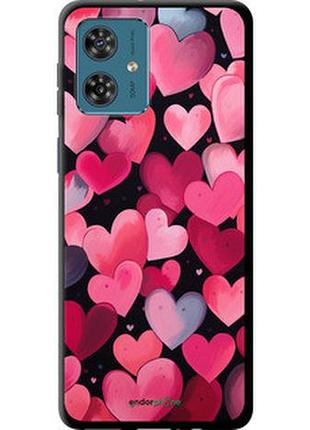Чехол на motorola moto g54 сердечки 4 "5662b-3339-2448"