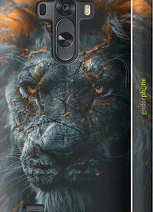 Чехол на lg g3 d855 пламенный лев "6153m-47-2448"