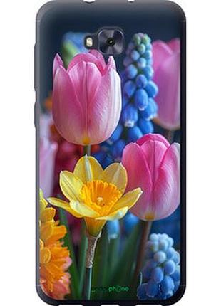 Чехол на asus zenfone 4 selfie / zd553kl весенние цветы "6058u-1241-2448"