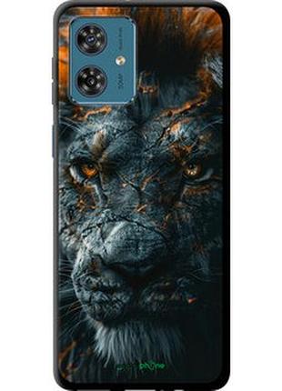 Чехол на motorola moto g54 пламенный лев "6153b-3339-2448"