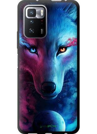 Чехол на xiaomi redmi note 10 pro 5g арт-волк "3999b-3333-2448"