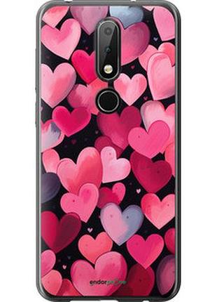 Чехол на nokia 6.1 plus сердечки 4 "5662u-1539-2448"
