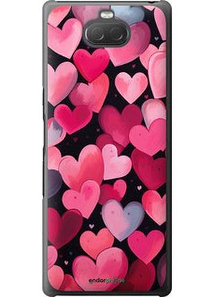 Чехол на sony xperia 10 i4113 сердечки 4 "5662t-1688-2448"