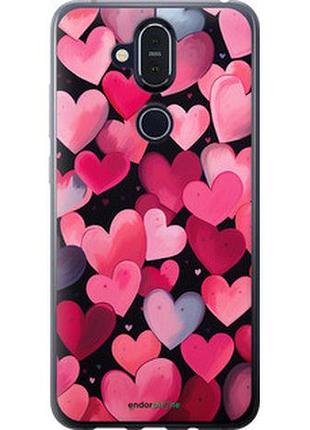 Чехол на nokia 8.1 сердечки 4 "5662u-1620-2448"