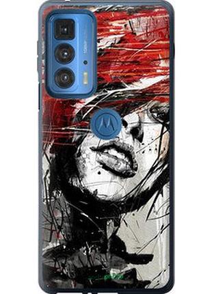 Чехол на motorola edge 20 pro лицо девушки "1162u-2662-2448"