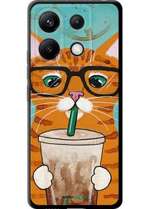 Чехол на xiaomi poco x6 зеленоглазый кот в очках "4054b-3678-2448"