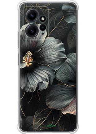 Чехол на xiaomi redmi note 12 4g черные цветы "6031sp-3021-2448"