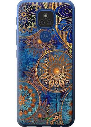 Чехол на motorola e7 plus золотой узор "678u-2107-2448"
