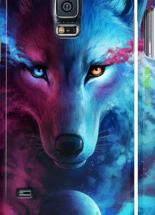 Чехол на samsung galaxy s5 g900h арт-волк "3999m-24-2448"