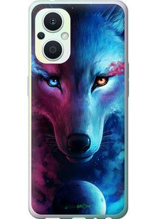 Чехол на oppo reno8 lite арт-волк "3999u-2755-2448"
