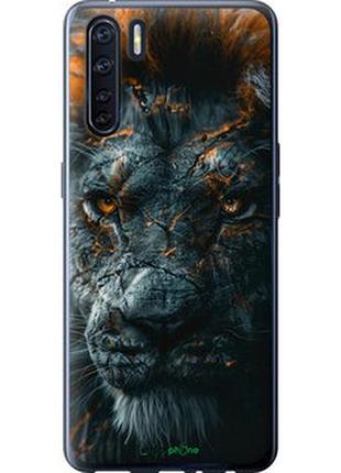 Чехол на oppo a91 пламенный лев "6153u-1884-2448"