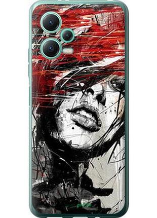 Чехол на xiaomi poco x5 5g лицо девушки "1162u-3016-2448"