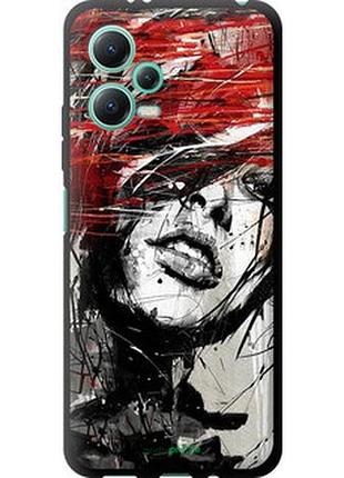 Чехол на xiaomi poco x5 5g лицо девушки "1162b-3016-2448"