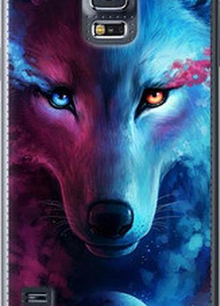 Чехол на samsung galaxy s5 g900h арт-волк "3999u-24-2448"