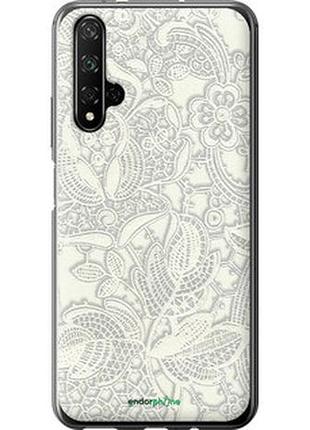 Чехол на huawei honor 20 белое кружево "4383u-1697-2448"