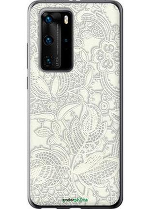 Чехол на huawei p40 pro белое кружево "4383u-1839-2448"