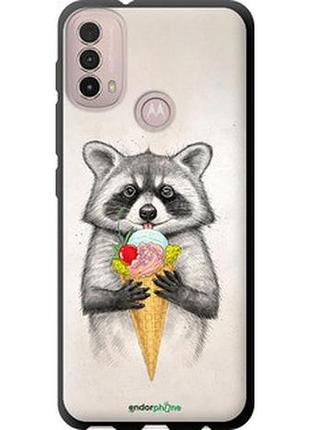 Чехол на motorola e40 енотик с мороженым "4602b-2660-2448"