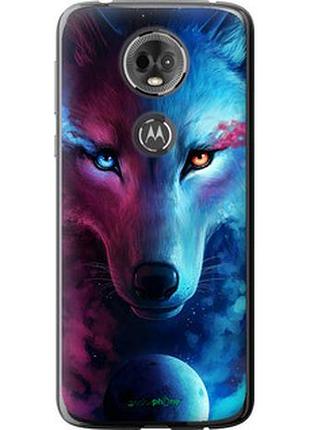 Чехол на motorola moto e5 plus арт-волк "3999u-1412-2448"