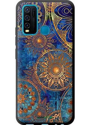Чехол на vivo y30 золотой узор "678b-2154-2448"