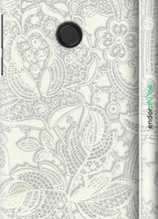 Чехол на huawei y7 prime 2018 белое кружево "4383m-1509-2448"
